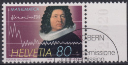 1994 Schweiz  ET, Mi:CH 1517, Yt:CH 1446,  Zum:CH 857, Internationaler Mathematikkongress Zürich, Jakob Bernoulli - Gebruikt