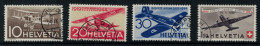 Suisse // Schweiz // Poste Aérienne  // 1944 // 25 Ans De La Poste Aérienne Suisse Oblitéré No. 37-40 - Nuovi