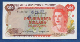 BERMUDA - P.33a – 100 Dollars 1982 UNC, S/n A/1 000063 LOW NUMBER - Bermudes