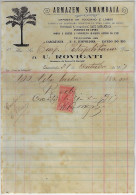 Brazil 1917 Fern Warehouse Invoice To Petropolitan Company Rio De Janeiro National Treasury Tax Revenue Fiscal Stamp - Briefe U. Dokumente