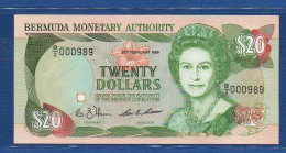 BERMUDA - P.37b – 20 Dollars 1989 UNC, S/n B/2 000989 LOW NUMBER - Bermudas