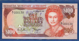 BERMUDA - P.39 – 100 Dollars 1989 UNC, S/n B/1 000139 LOW NUMBER - Bermudas