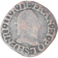 Monnaie, France, Henri III, Double Tournois, 1586?, Troyes, TB, Cuivre, CGKL:134 - 1574-1589 Henri III