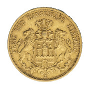 Allemagne-Ville Libre DHambourg 20 Mark 1887 Hambourg - 5, 10 & 20 Mark Oro