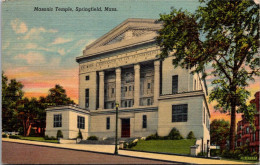 Massachusetts Springfield Masonic Temple 1953 Curteich - Springfield
