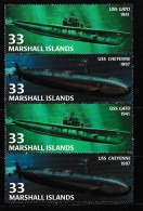 " SOUS-MARINS USS " Sur Bloc De 4 Timbres Neufs ** MNH Des Iles Marshall. - Sous-marins