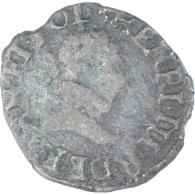 Monnaie, France, Henri III, Denier Tournois, N.d. (1578-1580), Troyes, Rare, TB - 1574-1589 Henri III