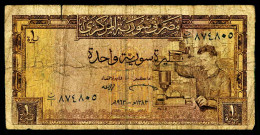 A8 SYRIA    BILLETS DU MONDE   BANKNOTES  1 POUND 1963 - Syria