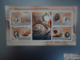 GUINEA  - BISSAU  MNH STAMPS SHEET  SHELLS  MARINE LIFE FOSSIL - Fossiles
