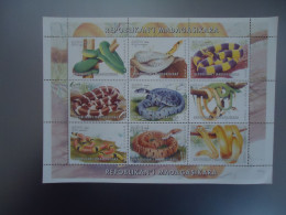 SNAKES   MNH STAMPS SHEET  REPTILES SNAKES - Serpents