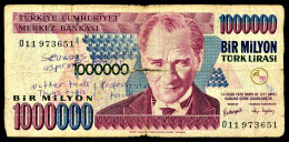 A8 TURKEY BILLETS DU MONDE   BANKNOTES  1000000 LIRASI 1970 - Turquie