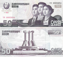 North Korea 2002 (2013) - 50 Won - Pick CS11 UNC COMMEMORATIVE - Corea Del Nord