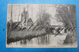 Nogent-Le-Rotrou L'HUisne , Le Pont Et L'egluse Saint-Hilaire D28 - Paquebots