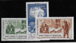 St Pierre Et Miquelon Poste Aérienne N°1/3 - Neuf ** Sans Charnière - TB - Unused Stamps