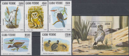 CABO VERDE 1981, FAUNA, BIRDS, COMPLETE MNH SERIES+BLOCK With GOOD QUALITY, *** - Cap Vert