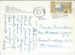 Czechoslovakia Postcard Canceled 1962,stamp : 1962 Animals Of Prague Zoo,Camels - Covers & Documents