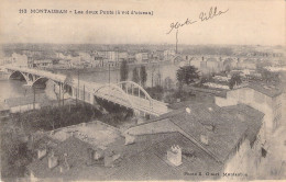 FRANCE - 82 - MONTAUBAN - Les Deux Ponts à Vol D'oiseau - Carte Postale Ancienne - Montauban