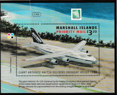 (Sous La Faciale) 1998 " CARGO ANTONOV AN-124 " Sur Bloc Feuillet Neuf ** MNH  Des Iles Marshall. - Islas Marshall