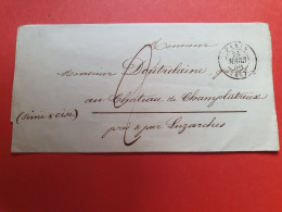 Lettre Sans Texte De Paris Pour Le Château De Champlatreux En 1850 - Réf 596 - 1849-1876: Classic Period