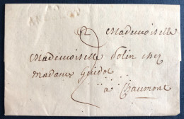 France, Griffe 50 ANDELOT (à Sec) Sur Lettre Juillet 1821 - (B1063) - 1801-1848: Precursori XIX