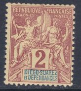 Diego-Suarez N° 26 X Type Groupe : 2 C. Lilas-brun Sur Paille Trace De Charnière Sinon TB - Unused Stamps