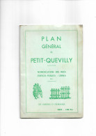76  Plan General Depliant  De  Petit Quevilly  - Annees 1960 - 70 -  Nomenclature  Des Rues - Edifices Publics - Usines - World
