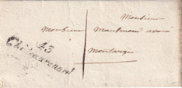 France Marcophilie - Département Du Loiret - 43/Châteaurenard 1830 - Avec Texte - Rare - 1801-1848: Précurseurs XIX