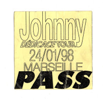Pass Concert "Dédicace Tour" Johnny HALLYDAY - Marseille - 1998 - Concerttickets