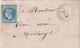 France Marcophilie - Département Du Loiret - N°29 Obl GC 922 & T.15 Chateau-Renard 1869 - 1849-1876: Klassieke Periode