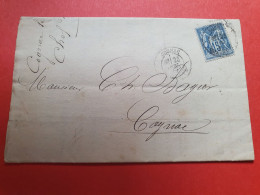 Lettre Avec Texte De Cognac Pour Cognac En 1882 - Réf 619 - 1877-1920: Periodo Semi Moderno