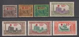 TUNISIE - 1916 - CROIX-ROUGE - YVERT N°50/56 * MLH - COTE = 45 EUR. - Neufs