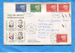 Marcophilie-lette De SUEDE -"" Pour Légionnaire En A F N SP 87581""-  Nobel Pristagare 1961 5stamps488-90 - War Of Algeria