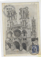 CARTE MAXIMUM - GRANDE FOIRE DE LAON - 30 JUIN 1949 - OBLITERATION - TIMBRE BLEU - ...-1929