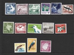 Nauru 1966 Decimal Definitive Set Of 14 Mounted Mint - Nauru