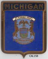 CAL158 - PLAQUE CALANDRE AUTO - MICHIGAN - Andere & Zonder Classificatie