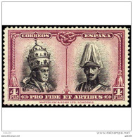 ES432SASF-L4354PC-TESPTAN.Spain.Esgane.Papa PIO   Xl Y Rey ALFONSO Xlll.CATACUMBAS DE SAN DAMASO EN ROMA.1928 (Ed 432**) - Unused Stamps