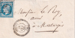 France Marcophilie - Département Du Loiret - N°14 Obl PC 3831 & T.22 Douchy 1858 - 1849-1876: Klassieke Periode