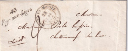 France Marcophilie - Département Du Loiret - Cursive 43/Fay Aux Loges - 1847 - Avec Texte - 1801-1848: Vorläufer XIX