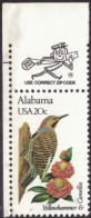 1982 -STATE BIRDS AND FLOWERS - YELLOWHAMMER AND CAMELLIA - Unused Stamps