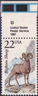 1987 - NORTH AMERICAN WILDLIFE - BIGHORN - Unused Stamps