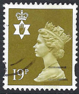 GREAT BRITAIN Northern Ireland 1993 QEII 19p Bistre Machin SGNI69 FU - Noord-Ierland