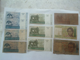 Lot 10 BILLETS BANQUE MADAGASCAR, Francs 1994 Et Ariary Malgache 2004, Afrique Océanie Monnaie - Madagaskar