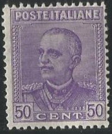 Regno 1928 Parmegiani Tipo Giubileo C.50 VIOLETTO-BLU Nuovo **MNH Perfetto - Lotti E Collezioni