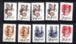 ADIGEY 1992, 10 Valeurs, Surcharges / Overprinted Sur URSS / SU. R2020 - Plaatfouten & Curiosa