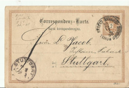 AT GS 1890? KRAKOW?DWORZEC  NACH STTUTGART BAHNPOST - Storia Postale