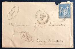 France N°90 Sur Enveloppe + BM - 10.12.1879 - (B1274) - 1877-1920: Semi-Moderne
