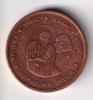 MONEDA DE PRUEBA DE SERBIA DE 2 CENTIMOS DE EURO DEL AÑO 2004 (COIN) - Serbie