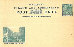 13554 - NEW ZEALAND - POSTAL HISTORY - Picture STATIONERY  Card  - CANOES - Postwaardestukken