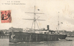 Le Havre * Paquebot LE DORDOGNE , De La Compagnie Des Messageries Maritimes - Porto