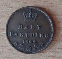 Great Britain Half Farthing 1844 (KM # 738) Victoria - Autres & Non Classés